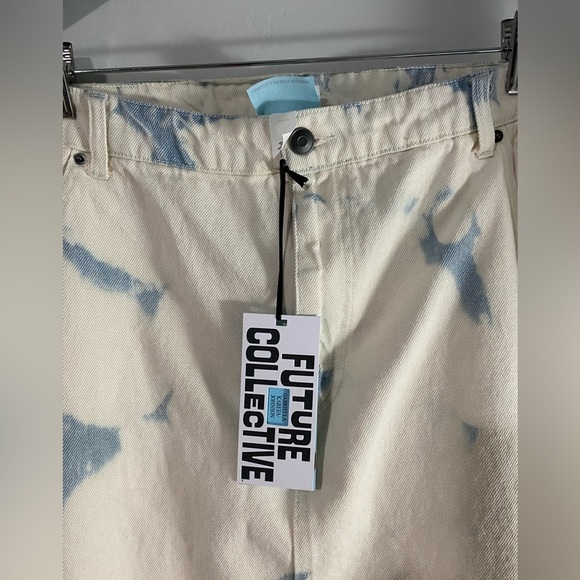 Future Collective - Light Wash High Rise Midi Denim Skirt - Picture 11 of 12